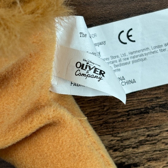 VINTAGE Disney Oliver & Company OLIVER CAT Bean Bag Plush Walt Disney Co. Animal - Picture 9 of 11